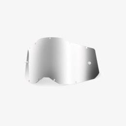 100 PROCENT RC2/AC2/ST2 REPLACEMENT LENS - MIRROR SILVER, SZYBA/SZYBKA DO GOGLI POJEDYNCZA RACECRAFT 2/ ACCURI 2/ STRATA 2 KOLOR