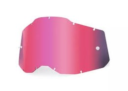 100 PROCENT RC2/AC2/ST2 REPLACEMENT LENS - PINK, SZYBA/SZYBKA DO GOGLI POJEDYNCZA RACECRAFT 2/ ACCURI 2/ STRATA 2 KOLOR RÓŻOWY S