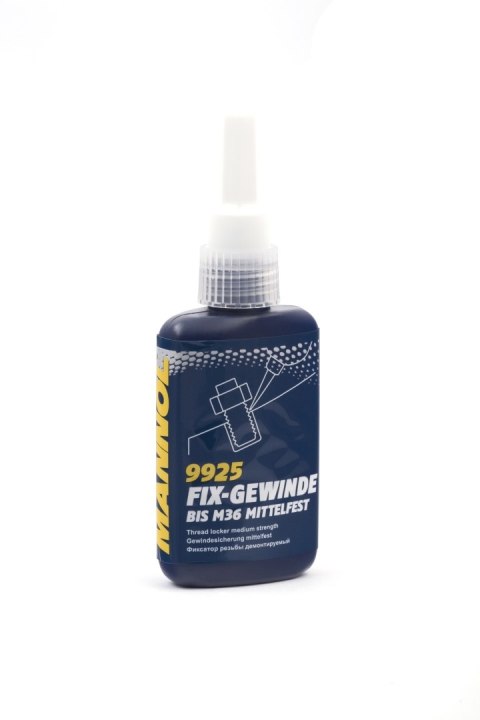 MANNOL FIX-GEWINDE MITTELFEST - KLEJ DO GWINTÓW, NIEBIESKI 'ŚREDNI' 50ML (9925) MANNOL FIX-GEWINDE MITTELFEST - KLEJ DO GWINTÓW, NIEBIESKI 'ŚREDNI' 50ML (9925)