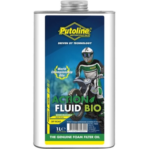 PUTOLINE PŁYN (OLEJ) DO NASĄCZANIA GĄBKOWYCH FILTRÓW POWIETRZA (BIODEGRADOWALNY) ACTION FLUID BIO 1L (AKC) PUTOLINE PŁYN (OLEJ) DO NASĄCZANIA GĄBKOWYCH FILTRÓW POWIETRZA (BIODEGRADOWALNY) ACTION FLUID BIO 1L (AKC)
