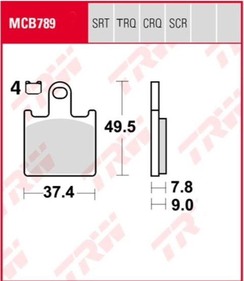 TRW ZF KLOCKI HAMULCOWE KH417 SINTER RACING WYCZYNOWE KAWASAKI ZX6R 07-16, Z 750 11-14, PRZÓD (ZASTĘPUJE MCB789SRQ) TRW ZF KLOCKI HAMULCOWE KH417 SINTER RACING WYCZYNOWE KAWASAKI ZX6R 07-16, Z 750 11-14, PRZÓD (ZASTĘPUJE MCB789SRQ)