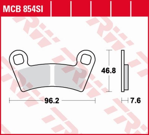 TRW ZF KLOCKI HAMULCOWE KH657 SINTER OFFROAD POLARIS RANGER 400 '10-, 500 '06-, GENERAL 1000 '16-, TYŁ POLARIS OUTLAW 450/525 '0