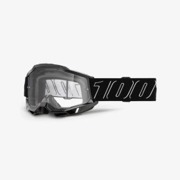 100 PROCENT GOGLE ACCURI 2 BLACKLINE - CLEAR LENS - KOLOR CZARNY/BIAŁY SZYBKA PRZEŹROCZYSTA