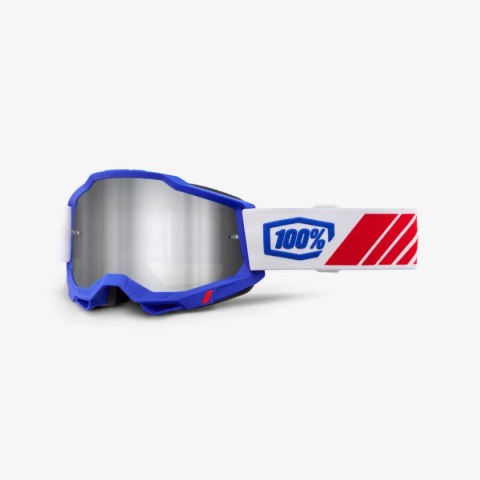 100 PROCENT GOGLE ACCURI 2 KOLBY - MIRROR SILVER LENS - KOLOR CZERWONY/BIAŁY/NIEBIESKI SZYBKA PRZEŹROCZYSTA 100 PROCENT GOGLE ACCURI 2 KOLBY - MIRROR SILVER LENS - KOLOR CZERWONY/BIAŁY/NIEBIESKI SZYBKA PRZEŹROCZYSTA