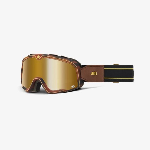 100 PROCENT GOGLE BARSTOW JANE - MIRROR TRUE GOLD LENS - KOLOR CZARNY/ZŁOTY SZYBKA ZLOTE LUSTRO