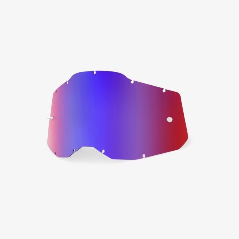 100 PROCENT RC2/AC2/ST2 REPLACEMENT LENS - MIRROR RED/BLUE - SZYBA/SZYBKA DO GOGLI POJEDYNCZA RACECRAFT 2/ ACCURI 2/ STRATA 2 KO