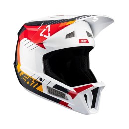 LEATT KASK ROWEROWY MTB GRAVITY 2.0 V24 HELMET WHITE/RED KOLOR BIAŁY/CZERWONY ROZMIAR XL (61-62 cm)