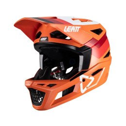 LEATT KASK ROWEROWY MTB GRAVITY 4.0 V24 HELMET FLAME KOLOR POMARAŃCZOWY/BORDOWY/BIAŁY ROZMIAR S (55-56 cm)