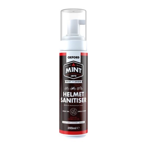 OXFORD MINT HELMET SANITISER PIANKA DO DEZYNFEKCJI I CZYSZCZENIA WNĘTRZA KASKU/BUTÓW/RĘKAWIC 200ML OXFORD MINT HELMET SANITISER PIANKA DO DEZYNFEKCJI I CZYSZCZENIA WNĘTRZA KASKU/BUTÓW/RĘKAWIC 200ML