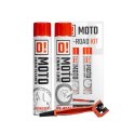 OMOTO OFF ROAD CHAIN CARE AND PROTECTION ZESTAW DO CZYSZCZENIA I SMAROWANIA ŁAŃCUCHA 2+1 ZESTAW Z SZCZOTKĄ (2 X 750ML) (O!MOTO) 