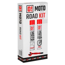 OMOTO ROAD CHAIN CARE AND PROTECTION ZESTAW DO CZYSZCZENIA I SMAROWANIA ŁAŃCUCHA 2+1 ZESTAW Z SZCZOTKĄ (2 X 750ML) (O!MOTO) (OLE
