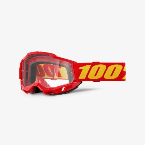 100 PROCENT GOGLE ACCURI 2 YOUTH JUNIOR RED - CLEAR LENS - KOLOR CZERWONY/BIAŁY SZYBA PRZEŹROCZYSTA 100 PROCENT GOGLE ACCURI 2 YOUTH JUNIOR RED - CLEAR LENS - KOLOR CZERWONY/BIAŁY SZYBA PRZEŹROCZYSTA