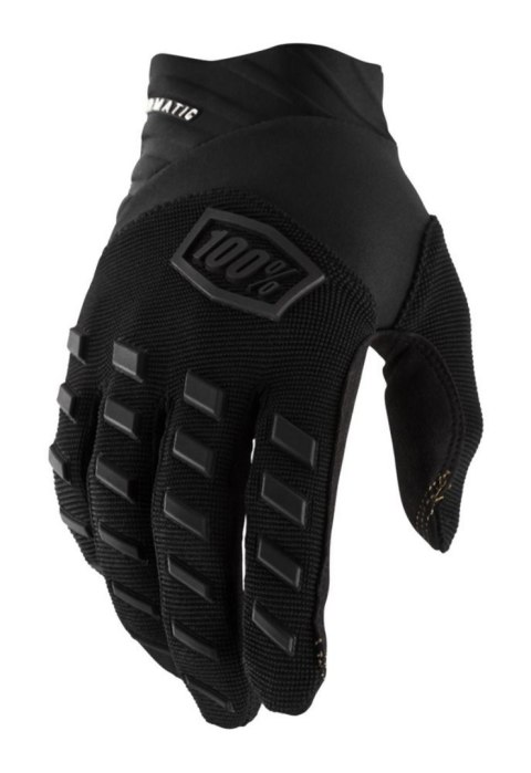 100 PROCENT RĘKAWICE CROSS/ENDURO AIRMATIC BLACK/CHARCOAL KOLOR CZARNY ROZMIAR XXL