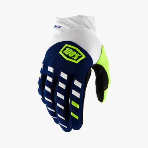 100 PROCENT RĘKAWICE CROSS/ENDURO AIRMATIC NAVY/WHITE KOLOR NIEBIESKI/BIAŁY/ZIELONY ROZMIAR XL 100 PROCENT RĘKAWICE CROSS/ENDURO AIRMATIC NAVY/WHITE KOLOR NIEBIESKI/BIAŁY/ZIELONY ROZMIAR XL