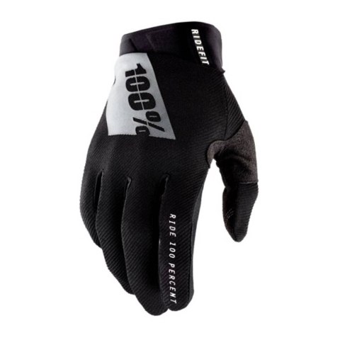 100 PROCENT RĘKAWICE CROSS/ENDURO RIDEFIT BLACK/WHITE KOLOR CZARNY/BIAŁY ROZMIAR M STARY KOD: 10014-001-11