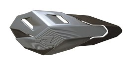 RACETECH (RTECH) OSŁONY RĄK (HANDBARY) HP3 KOLOR SZARY CZARNY (Z 2 RODZAJAMI MOCOWAŃ DO KIEROWNICY ORAZ MANETEK)