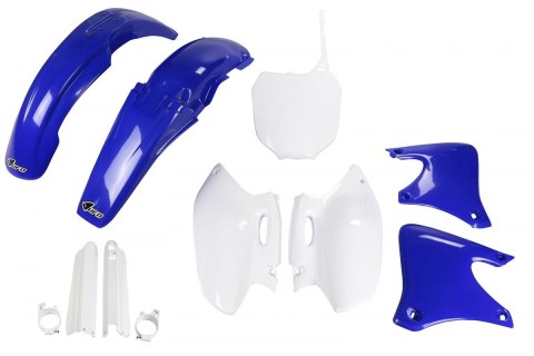 UFO KOMPLET PLASTIKÓW (FULL KIT) Z OSŁONAMI TELESKOPÓW (AMORTYZATORÓW) YAMAHA YZF 250 '01-'02 KOLOR OEM (BIAŁY/NIEBIESKI) (YA303 UFO KOMPLET PLASTIKÓW (FULL KIT) Z OSŁONAMI TELESKOPÓW (AMORTYZATORÓW) YAMAHA YZF 250 '01-'02 KOLOR OEM (BIAŁY/NIEBIESKI) (YA303