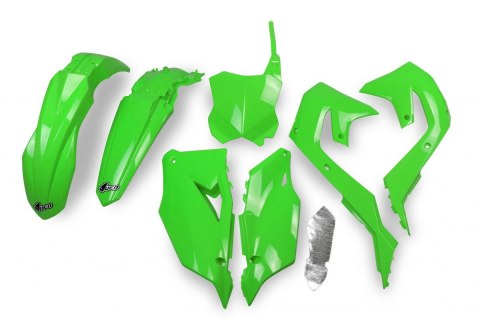 UFO KOMPLET PLASTIKÓW KAWASAKI KXF 250 '21-24, KXF 450 '19-23 KOLOR OEM '20 (ZIELONY) (KA227E999A) UFO KOMPLET PLASTIKÓW KAWASAKI KXF 250 '21-24, KXF 450 '19-23 KOLOR OEM '20 (ZIELONY) (KA227E999A)