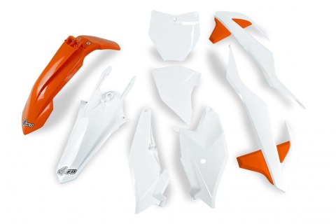 UFO KOMPLET PLASTIKÓW KTM SX 85 '18-'24 KOLOR OEM '20 (POMRAŃCZOWY/BIAŁY) (KT519E999X) UFO KOMPLET PLASTIKÓW KTM SX 85 '18-'24 KOLOR OEM '20 (POMRAŃCZOWY/BIAŁY) (KT519E999X)
