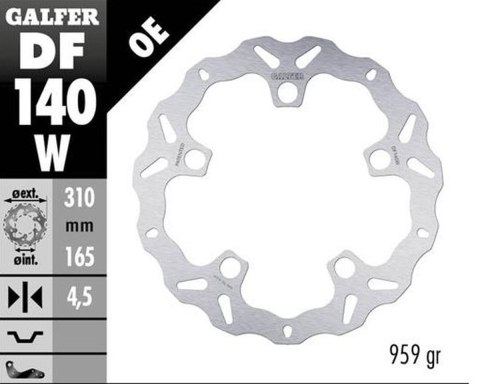 GALFER TARCZA HAMULCOWA PRZÓD HONDA VFR 1200X CROSSTOURER '12- (WAVE FIXED) (310X165X4.,5MM) GALFER TARCZA HAMULCOWA PRZÓD HONDA VFR 1200X CROSSTOURER '12- (WAVE FIXED) (310X165X4.,5MM)