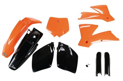 UFO KOMPLET PLASTIKÓW (FULL KIT) Z OSŁONAMI TELESKOPÓW (AMORTYZATORÓW) KTM SX-SXF '01-'02 KOLOR OEM (POMARAŃCZOWY/CZARNY) (KT501 UFO KOMPLET PLASTIKÓW (FULL KIT) Z OSŁONAMI TELESKOPÓW (AMORTYZATORÓW) KTM SX-SXF '01-'02 KOLOR OEM (POMARAŃCZOWY/CZARNY) (KT501