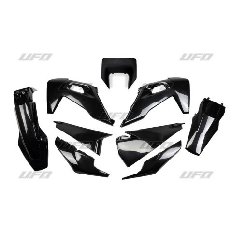 UFO KOMPLET PLASTIKÓW HUSQVARNA TE 150 / 250 / 300 '20-'23, FE 250 / 350 / 450 / 501 '20-'23 Z OSŁONĄ LAMPY KOLOR CZARNY (HU623E UFO KOMPLET PLASTIKÓW HUSQVARNA TE 150 / 250 / 300 '20-'23, FE 250 / 350 / 450 / 501 '20-'23 Z OSŁONĄ LAMPY KOLOR CZARNY (HU623E