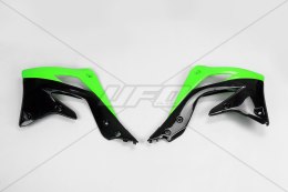 UFO OSŁONY CHŁODNICY KAWASAKI KXF 450 '12-'15 KOLOR OEM (ZIELONY/CZARNY)