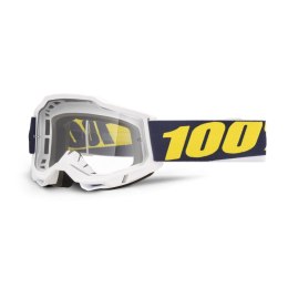 100 PROCENT GOGLE ACCURI 2 TORC - CLEAR LENS - KOLOR BIAŁY/NIEBIESKI/ŻÓŁTY SZYBKA PRZEŹROCZYSTA