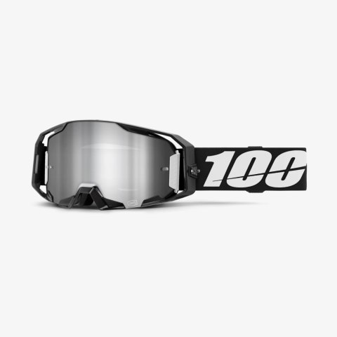 100 PROCENT GOGLE ARMATIC BLACK - MIRROR SILVER FLASH LENS - KOLOR CZARNY/BIAŁY SZYBA SREBRNE LUSTRO 100 PROCENT GOGLE ARMATIC BLACK - MIRROR SILVER FLASH LENS - KOLOR CZARNY/BIAŁY SZYBA SREBRNE LUSTRO