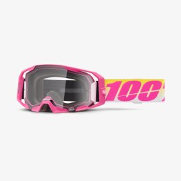 100 PROCENT GOGLE ARMATIC SELLARS - CLEAR LENS - KOLOR RÓŻOWY/ŻÓŁTY/BIAŁY SZYBA PRZEŹROCZYSTA