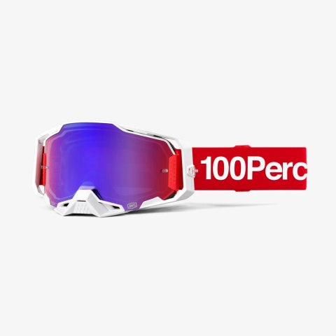 100 PROCENT GOGLE ARMEGA CORBIN - MIRROR BLUE/RED LENS - KOLOR CZERWONY/BIAŁY SZYBKA CZERONE/NIEBIESKIE LUSTRO 100 PROCENT GOGLE ARMEGA CORBIN - MIRROR BLUE/RED LENS - KOLOR CZERWONY/BIAŁY SZYBKA CZERONE/NIEBIESKIE LUSTRO