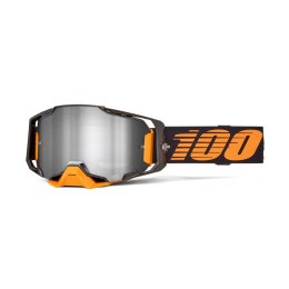 100 PROCENT GOGLE ARMEGA HIPER ACOSTA - MIRROR SILVER LENS - KOLOR SZARY/ŻÓŁTY SZYBKA SREBRNE LUSTRO