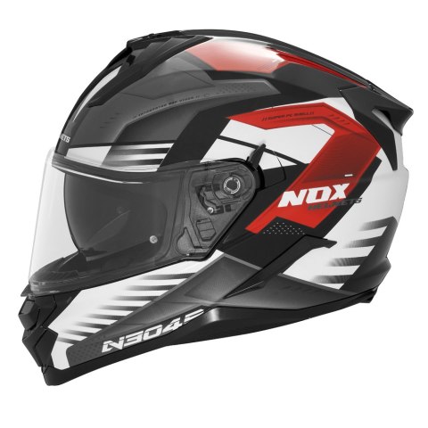 NOX KASK INTEGRALNY (FULL FACE) Z BLENDĄ N304S CARVER KOLOR CZARNY/BIAŁY/CZERWONY ROZMIAR M NOX KASK INTEGRALNY (FULL FACE) Z BLENDĄ N304S CARVER KOLOR CZARNY/BIAŁY/CZERWONY ROZMIAR M