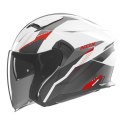 NOX KASK OTWARTY JET Z BLENDĄ N130 MYST KOLOR BIAŁY/CZARNY/CZERWONY ROZMIAR XS