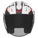 NOX KASK OTWARTY JET Z BLENDĄ N130 MYST KOLOR BIAŁY/CZARNY/CZERWONY ROZMIAR XS