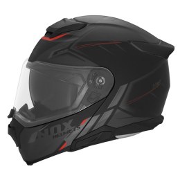 NOX KASK SZCZĘKOWY (FLIP-UP) Z BLENDĄ N967 SYNCHRO KOLOR CZARNY/CZERWONY/SZARY MAT ROZMIAR L