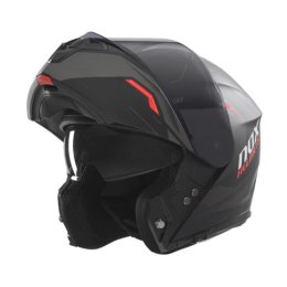 NOX KASK SZCZĘKOWY (FLIP-UP) Z BLENDĄ N968 ULTRA KOLOR CZARNY/CZERWONY MAT ROZMIAR XL