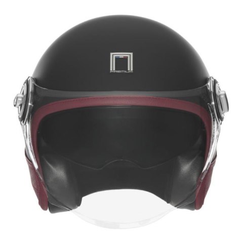NOX PREMIUM KASK OTWARTY JET HERITAGE LEATHER KOLOR CZARNY MAT/CZERWONY ROZMIAR L NOX PREMIUM KASK OTWARTY JET HERITAGE LEATHER KOLOR CZARNY MAT/CZERWONY ROZMIAR L