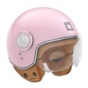 NOX PREMIUM KASK OTWARTY JET IDOL SOLID KOLOR RÓŻOWY PASTEL POŁYSK ROZMIAR XS