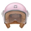 NOX PREMIUM KASK OTWARTY JET IDOL SOLID KOLOR RÓŻOWY PASTEL POŁYSK ROZMIAR XS