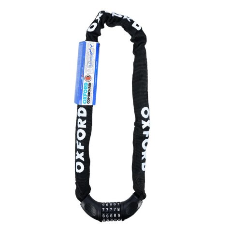 OXFORD ŁAŃCUCH ZABEZPIECZENIE ANTYKRADZIEŻOWE COMBI CHAIN ŁAŃCUCH NA SZYFR 6mm x 0,9 KOLOR CZARNY OXFORD ŁAŃCUCH ZABEZPIECZENIE ANTYKRADZIEŻOWE COMBI CHAIN ŁAŃCUCH NA SZYFR 6mm x 0,9 KOLOR CZARNY