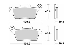 SBS KLOCKI HAMULCOWE KH STREET PERFORMANCE (EXCEL) SINTER KOLOR ZŁOTY YAMAHA MXT NIKEN / NIKEN GT '18-'24, TRACER 9 GT '23-'24 (