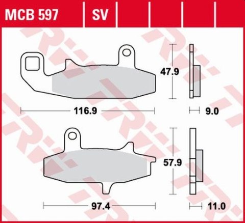 TRW ZF KLOCKI HAMULCOWE KH147 SINTER STREET SUZUKI DR 650 90-96, DR 750 88-89, DR 800 88-91, PRZÓD (PROMOCJA)