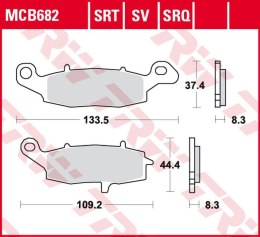 TRW ZF KLOCKI HAMULCOWE KH229 SINTER TRACK KAWASAKI NINJA 400 '11-, ER-6 '06-'16, VN 900 '06-'17, VN 1500/1600 '00-'08, VN 1700 