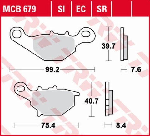 TRW ZF KLOCKI HAMULCOWE KH230 ORGANIC KAWASAKI KLX 125 '03-'06, KMX 125 '99-'03, SUZUKI TR 50 '97-'00, UG 110 '98-'02, AN 125 '9 TRW ZF KLOCKI HAMULCOWE KH230 ORGANIC KAWASAKI KLX 125 '03-'06, KMX 125 '99-'03, SUZUKI TR 50 '97-'00, UG 110 '98-'02, AN 125 '9