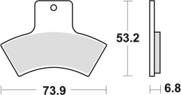 TRW ZF KLOCKI HAMULCOWE KH270 SINTER OFFROAD POLARIS SCRAMBLER / EXPLORER 400 98-02, SCRAMBLER 500 98-04, TYŁ (PROMOCJA)