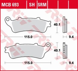 TRW ZF KLOCKI HAMULCOWE KH281 SINTER HONDA FES 125/150 PANTHEON '98-'06, FES 250 FORESIGHT '98-'05 PRZÓD