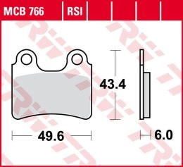 TRW ZF KLOCKI HAMULCOWE KH303 ORGANIC GAS GAS TXT 125/200/250/280/300 '04-'11, SHERCO TRIALS 125/250/290/320 '06-, HONDA COTA 30