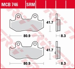 TRW ZF KLOCKI HAMULCOWE KH323 SINTER KAWASAKI SC 250 EPSILON '02, SUZUKI AN 400 BURGMAN '03-06, TYŁ, ITALJET JACK 125 '07, PRZÓD