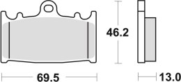TRW ZF KLOCKI HAMULCOWE KH366 ORGANIC SUZUKI VL 1500 INTRUDER 01-08, TYŁ